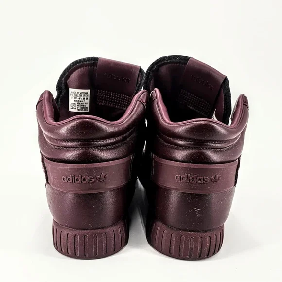 Adidas Classic Tubular Maroon High-Top Sneakers - Picture 3 of 5